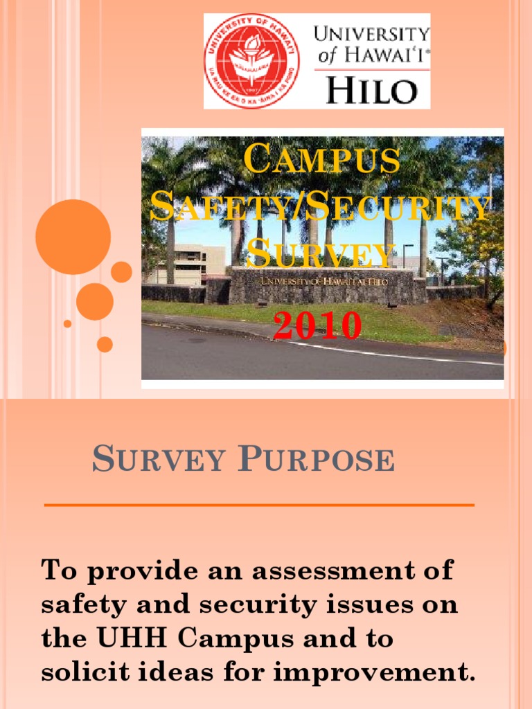 UHH Campus Safety and Security Survey 2010 | PDF | Closed Circuit ...