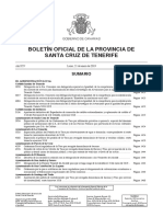 Boletín Oficial de la Provincia de Santa Cruz de Tenerife publica decretos y ordenanzas municipales