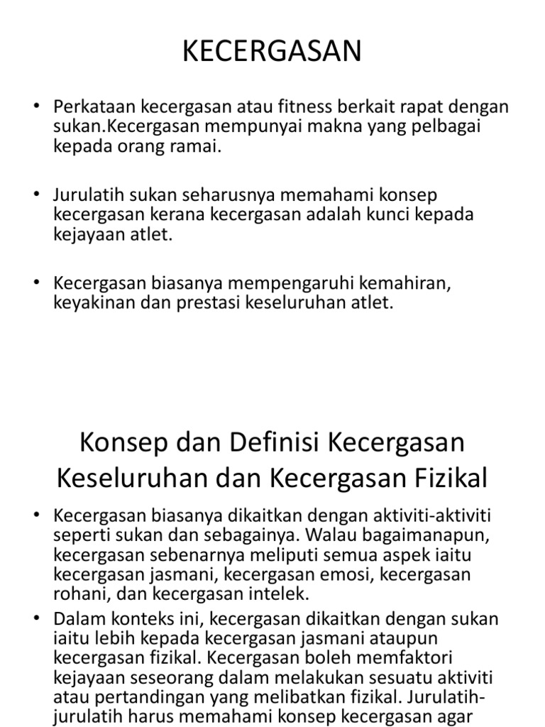 Kecergasan Fizikal Pdf