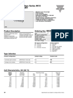 Miniature Power Relays Series M15 Technical Specifications