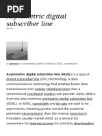 Asymmetric Digital Subscriber Line - Wikipedia