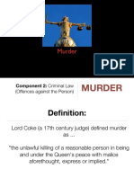Criminal Law: Murder