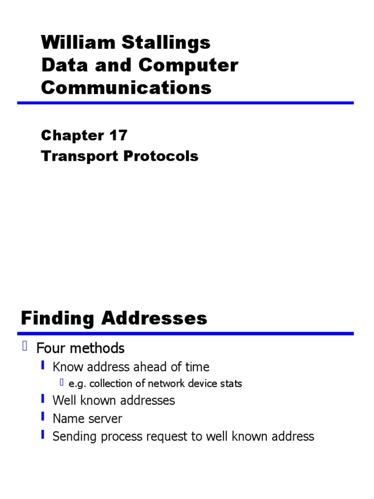 Transport Protocols Overview | PDF | Transmission Control Protocol ...