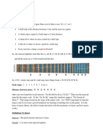 Diatonic Harmony: Scale Steps: 1 2 3 4 5 6 7 8 (Or 1) Distance Between Notes: W W H W W W H