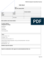 call sheet   risk assessment for opening credits vt  weebly version 