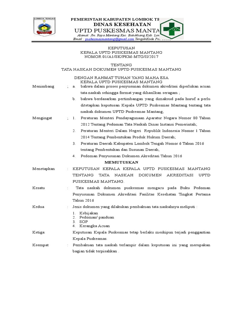 SK Tata Naskah Revisi Terbaru | PDF