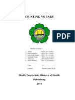 Stunting Vs Baby: Health Polytechnic Ministry of Health Palembang 2018