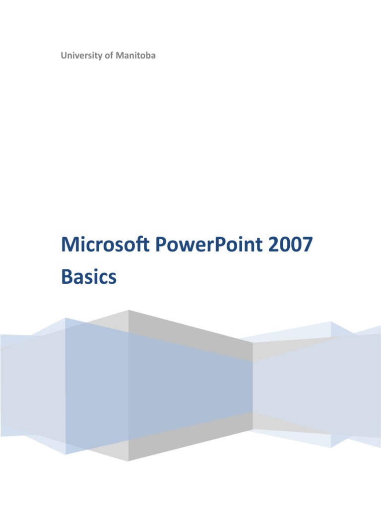 Microsoft Power Point 2007 Basics-1 | PDF | System Software | Computing