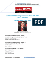 IELTS Speaking Topics Jan-Apr 2019