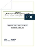Relay setting calculation for 11kV system protection