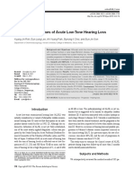 Long-Term Outcomes of Acute Low-Tone Hearing Loss