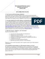 Environmental Protection Agency Questions and Answers January 2019