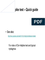 Dix-Hallpike Test Guide - Quick BPN Diagnosis
