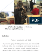 Criminal Law: Robbery