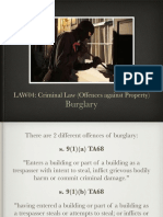 LAW04: Criminal Law (Offences Against Property) : Burglary