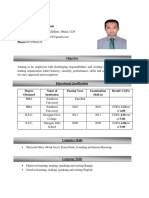 CV of Md. Mostafizur Rahman