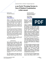 Improving An Early Warning System To Prediction of Student Examination Achievement