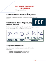 Clasificación de Ángulos