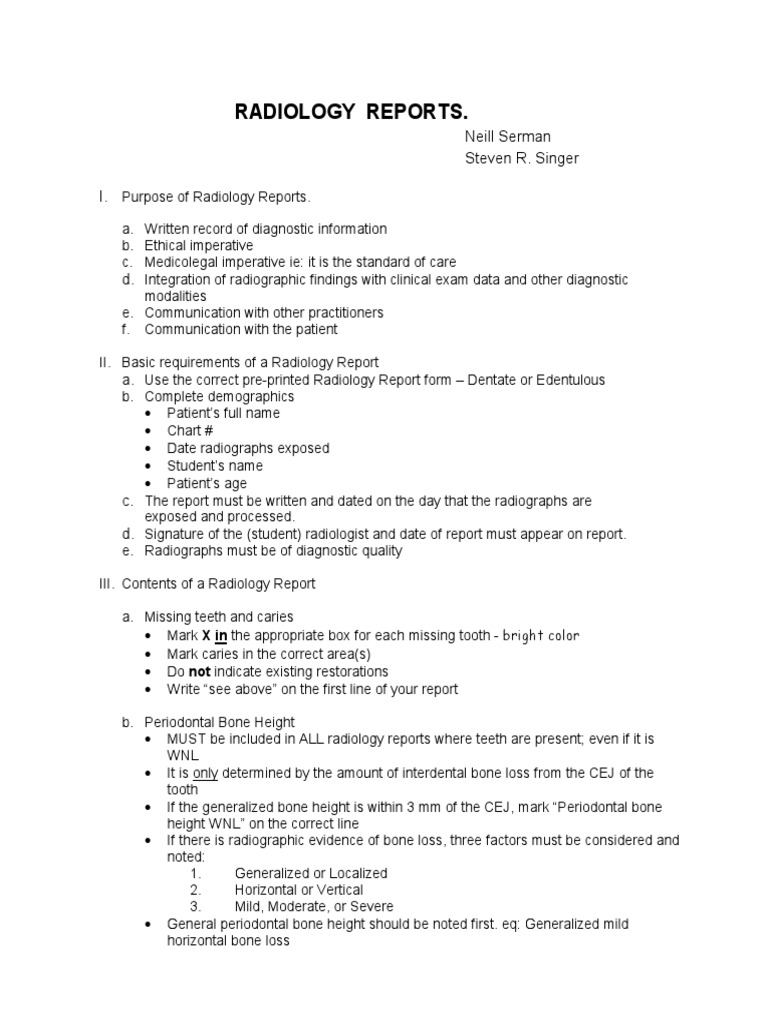 Rad Report | PDF | Human Tooth | Dental Anatomy