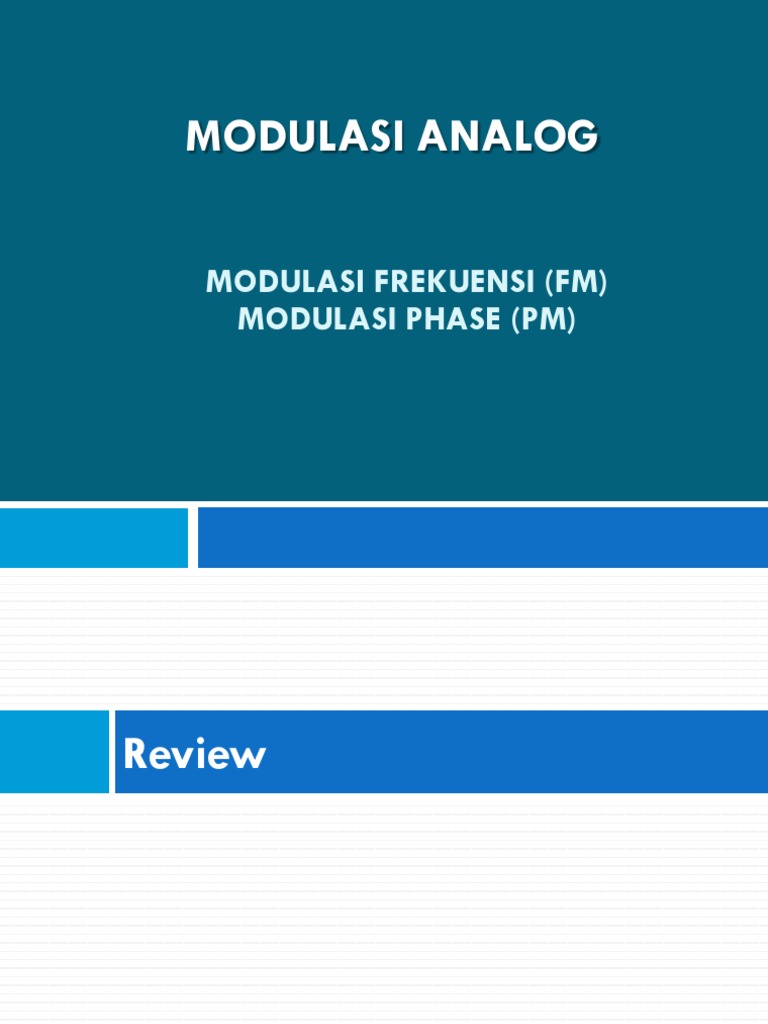 Modulasi Analog Modulasi Frekuensi FM Mo PDF | PDF