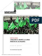 LEGALIZAR EL ABORTO - La Larga Marcha de Las Mujeres