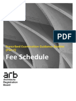 Fee Schedule: Prescribed Examination Guidance Booklet (Part E)