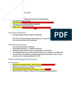 Quebec - Document Checklist