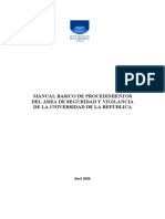 Manual Básico de Procedimientos Del Área de Seguridad y Vigilancia de La Udelar Unlocked PDF