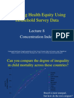 Analyzing Health Equity Using Household Survey Data: Concentration Index