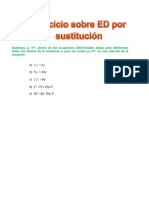 Ejerccicio Sobre Ed Por SUSTITUCION