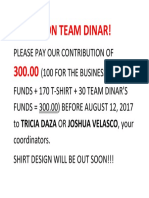 Attention Team Dinar