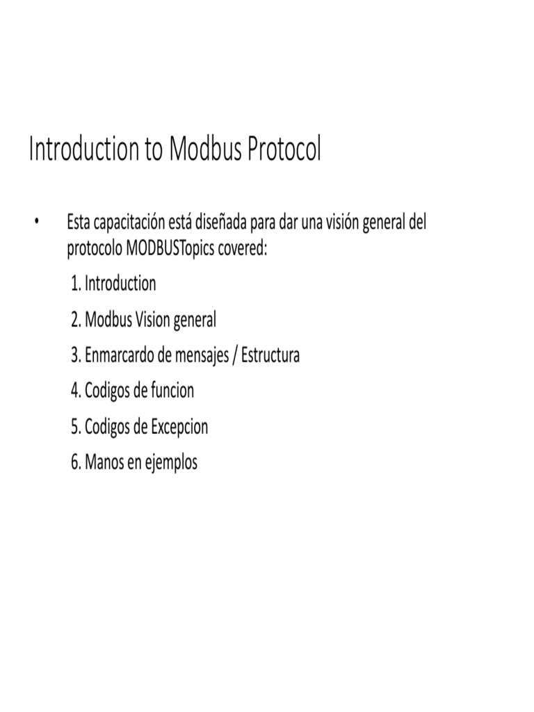 Modbus Protocol | PDF | Ascii | Ingeniería Informática