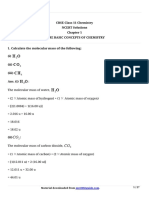 CBSE Class 11 Chemistry NCERT Solutions Some Basic Concepts of Chemistry