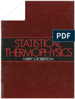 Statistical Thermophysics, Robertson