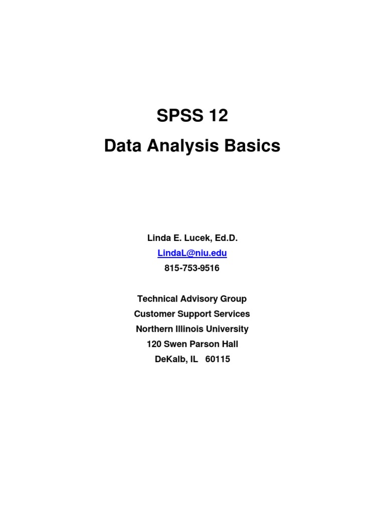 Spss v12 Data Analysis | PDF | Spss | Computing