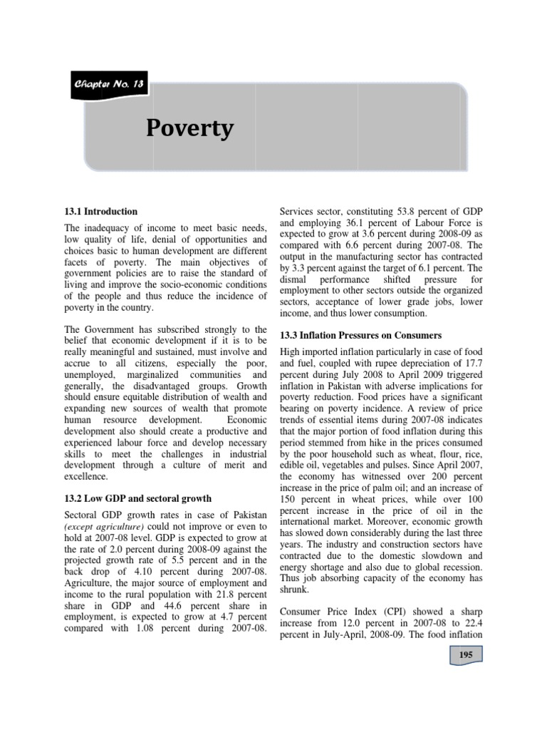 13 Poverty | PDF | Poverty | Poverty & Homelessness