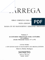 T 225 Rrega Francisco - Obras Completas para Guitarra Vol 1 30 Estudios Originales para Guitarra Ed Melchor Rodriguez