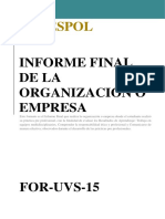 UVS-15 Informe Final Organización (SJaramillo)