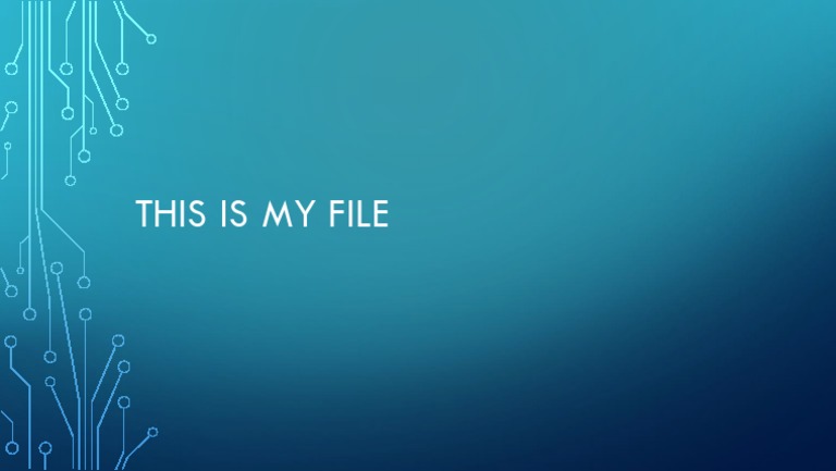 My File Document Overview | PDF