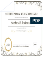 Certificado de Reconocimiento