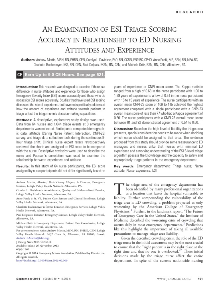 Triage 1 | PDF | Emergency Department | Nursing