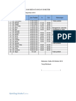 Jam Kedatangan Dokter Periode 26 Okt - 25 Nop 2013