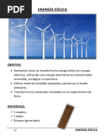 Maqueta de Energía Eólica Escolar | PDF | Energía renovable | Energía ...