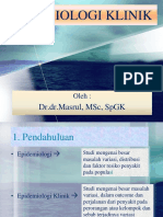 Epidemiologi Klinik Dr. Dr. Masrul, MSC, SPGK