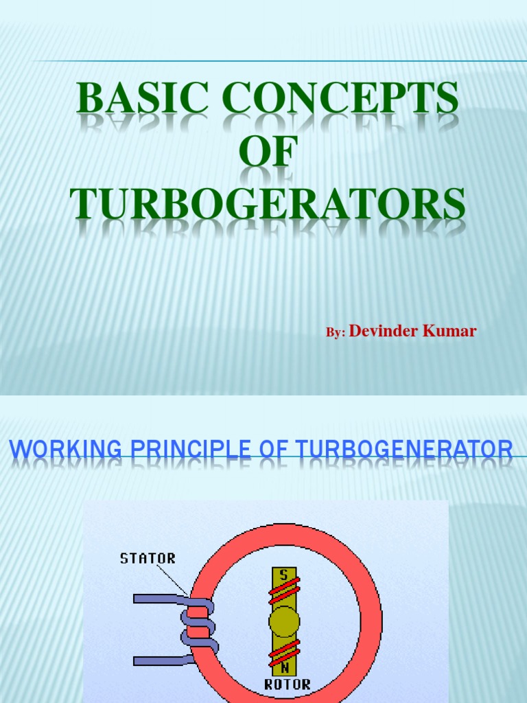 Basic Concepts of Turbogenerators | PDF | Electric Generator ...