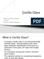 Gorilla Glass: Mohd Asraf Bin Arbaian 101706 Prof Dr. Radzali Othman