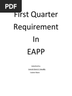 First Quarter Requirement in Eapp: Submitted By: Genesis Ryms B. Domallig Student Name