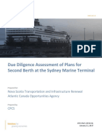Due Diligence Assessment of Second Berth at The Sydney Marine Terminal