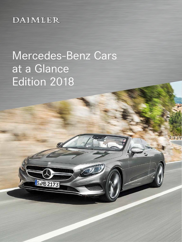 Mercedes Benz Cars Ueberblick 2018 En Mercedes Benz Daimler Ag