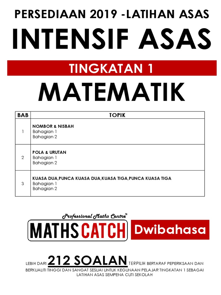 [2019-] Modul Latihan Matematik PT3 (TINGKATAN 1)